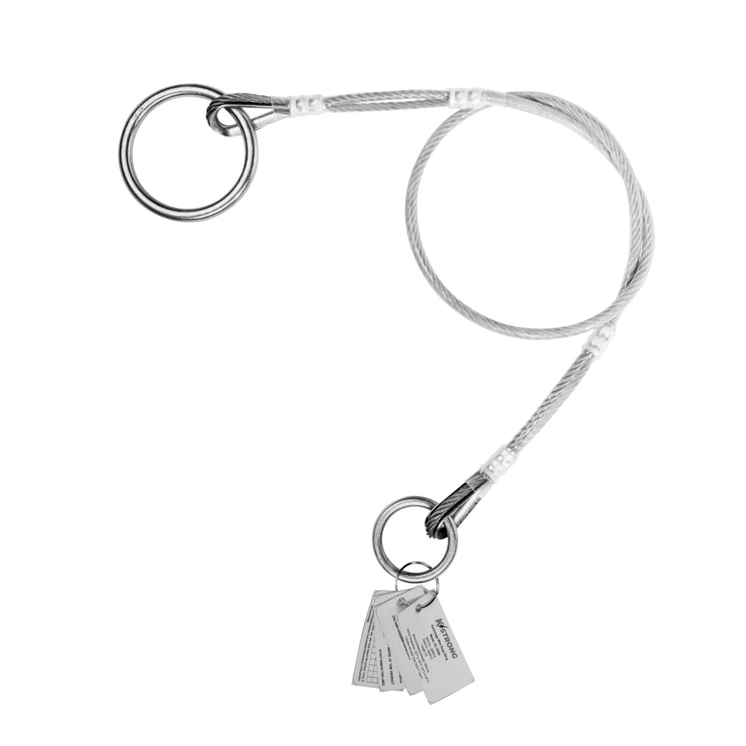 KStrong 3 ft. Coated Wire Cable Sling with Large and Small O-Rings