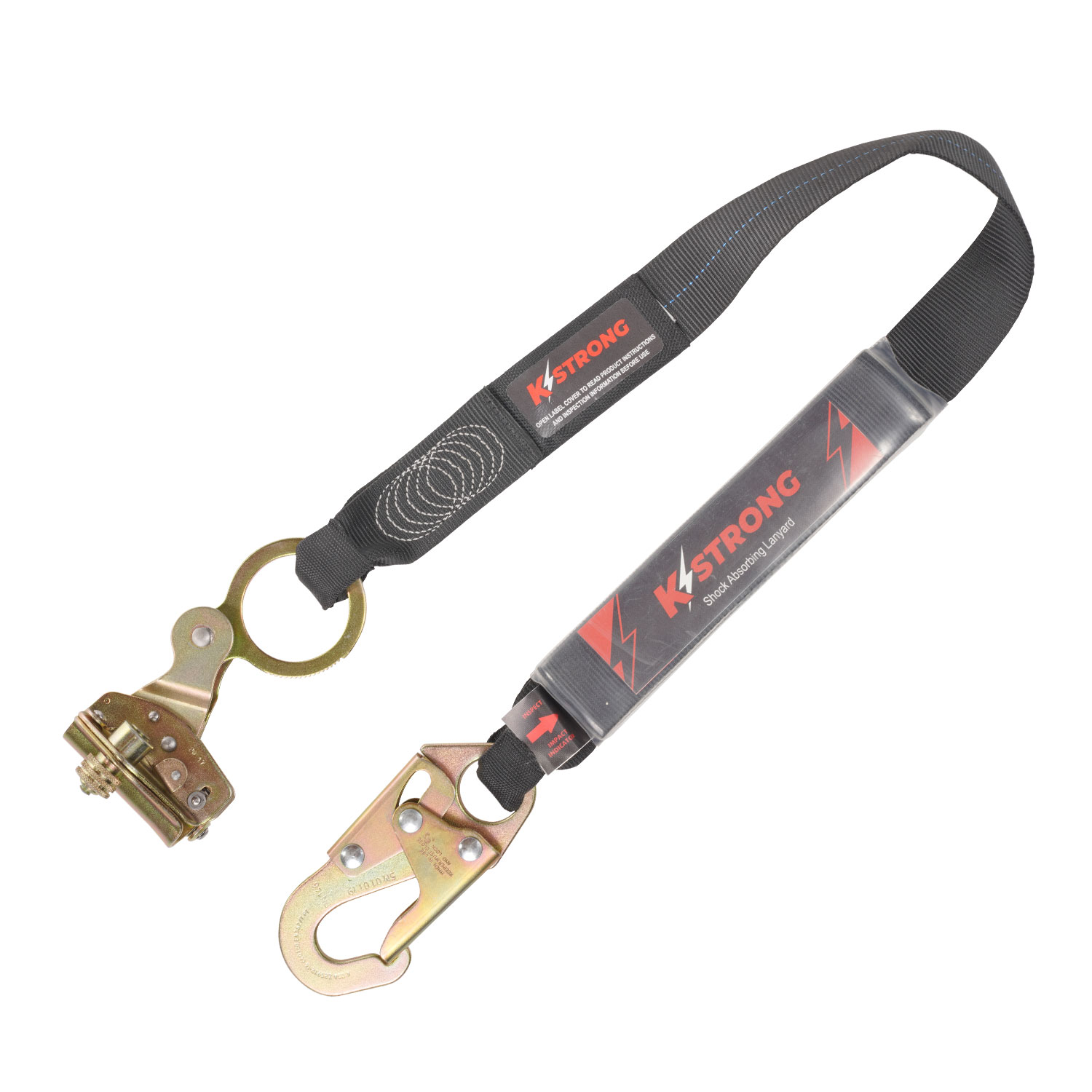 KStrong 3 ft. Self-tracking Non-captive Openable Shock Absorbing Rope Grab Assembly with Anti-Panic Feature