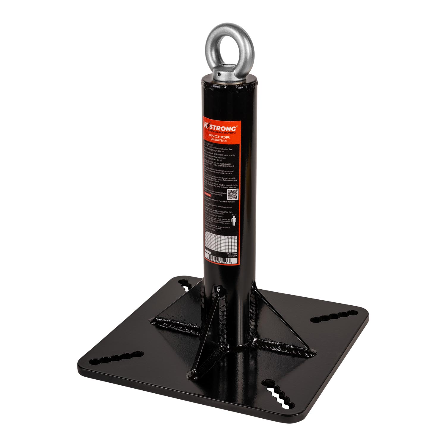 KStrong 12” End Post for Fixed Systems with Fixed Eye Bolt