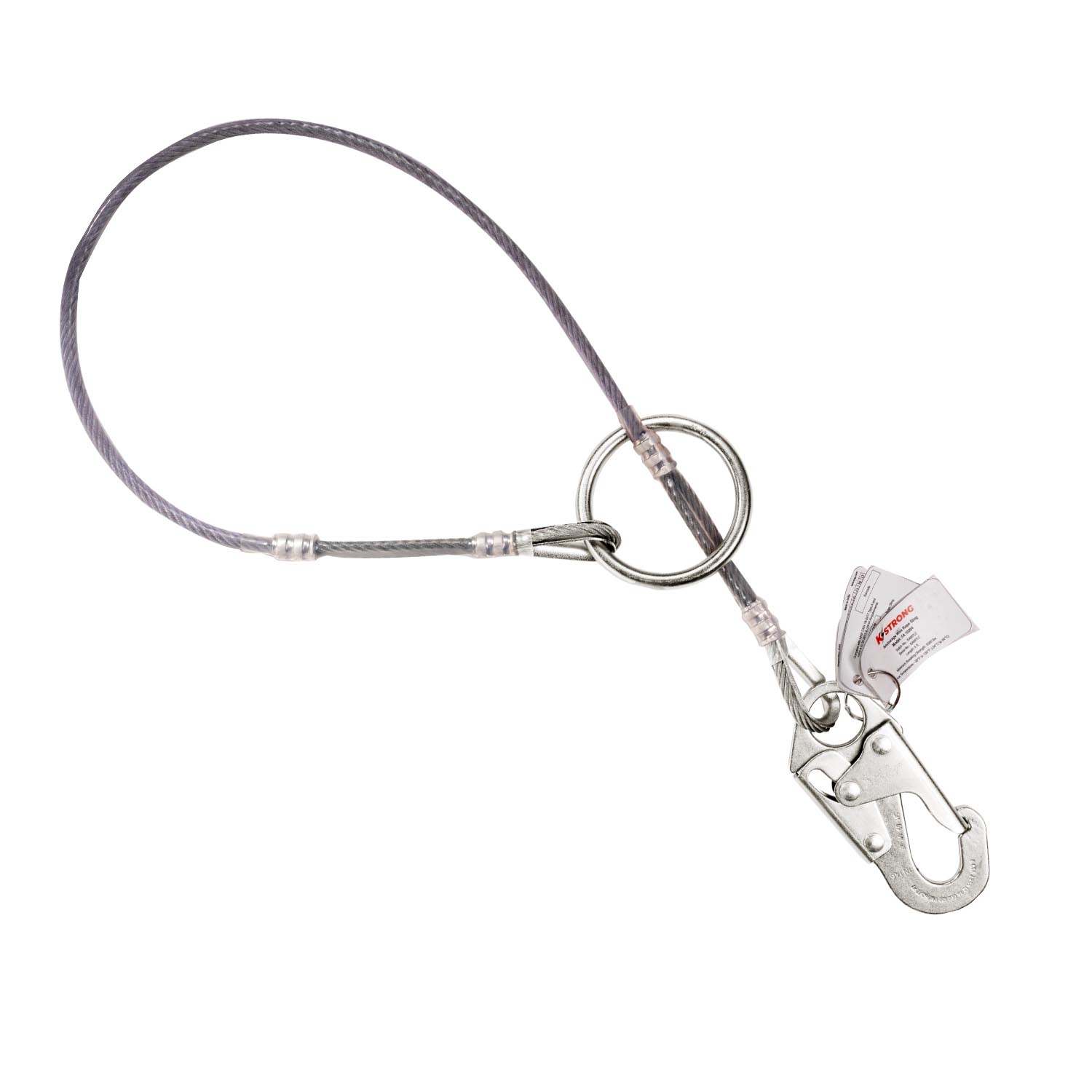 KStrong 3 ft. Wire Anchor Sling with Snap Hook and Large O-ring