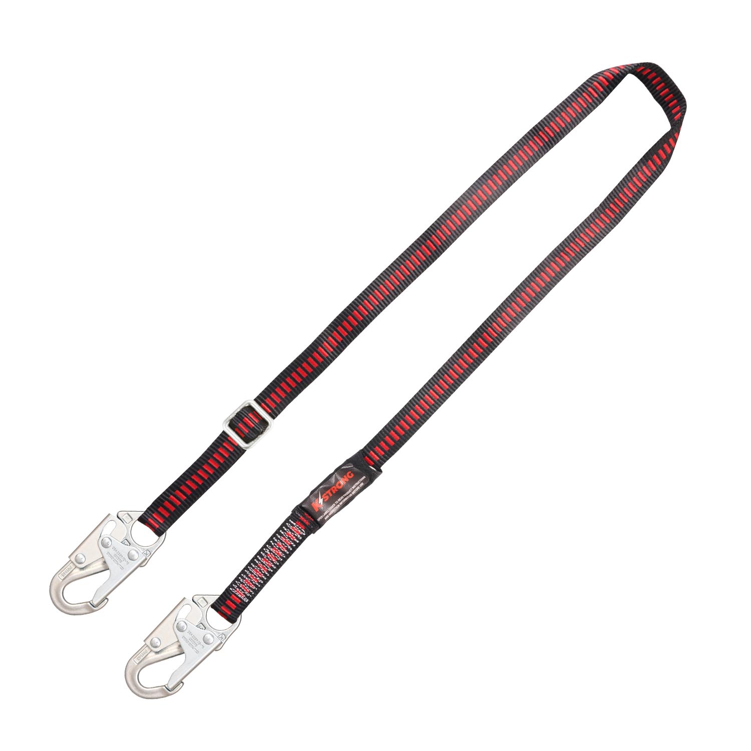 KStrong 4.5 – 6 ft. Adjustable Work Positioning Lanyard with Forged Snap Hook at both ends
