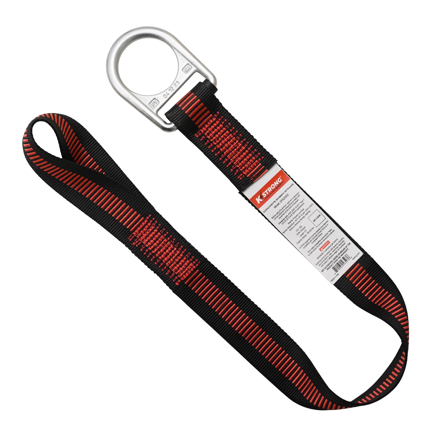 KStrong 2′ Choker Style Anchor Strap with Loop and D-ring