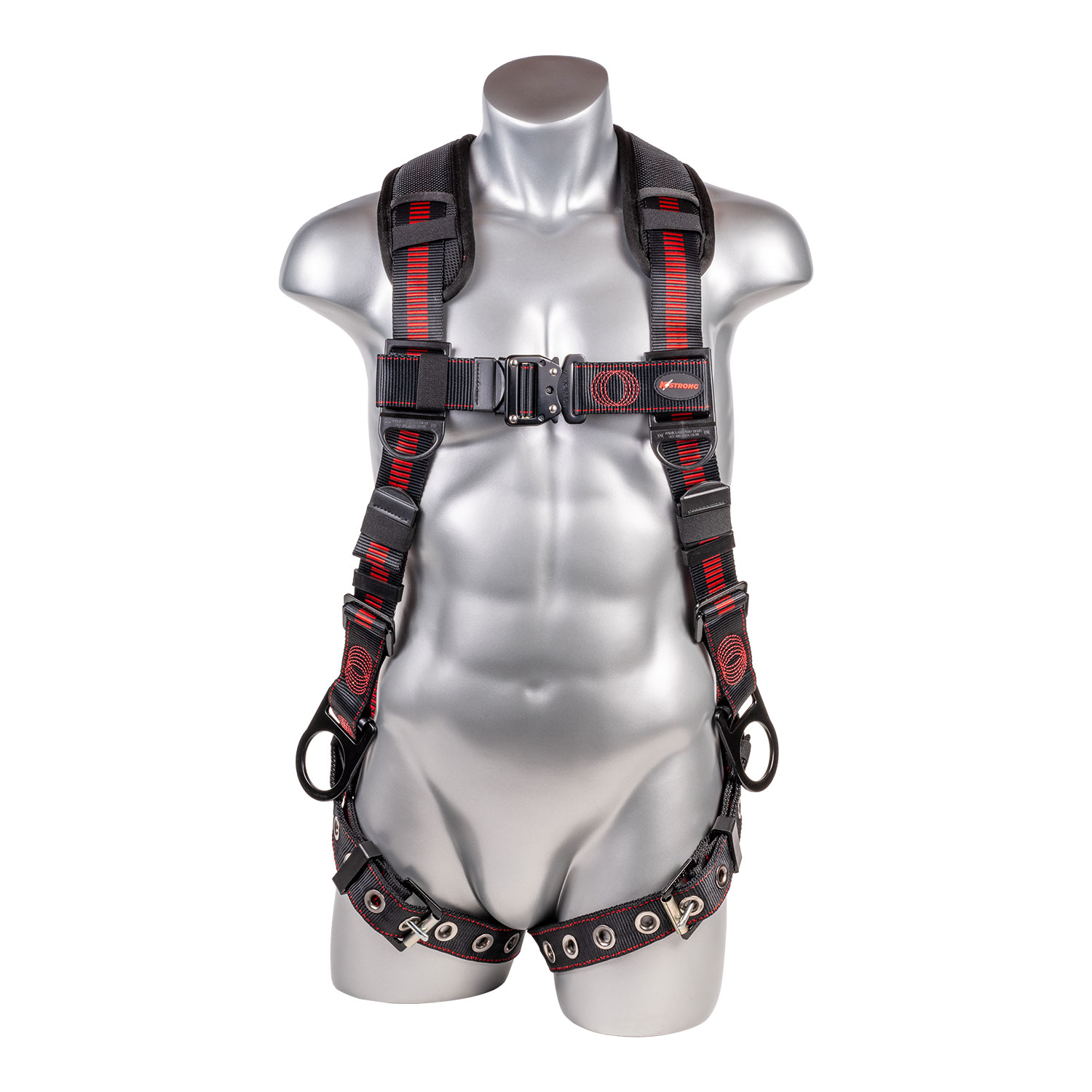 KStrong Kapture Elite+ 5-Point FBH, Enhanced Dorsal D-ring Plus, 2 Side D-rings, TB Legs, QC Chest, Back/ Shoulder Pad, All Black Fittings
